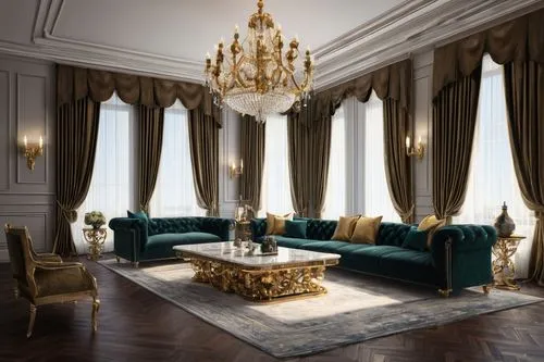 ornate room,opulently,luxury home interior,sitting room,interior decoration,opulence,opulent,great room,baccarat,chambre,neoclassical,livingroom,living room,interior decor,furnishings,sursock,3d rendering,royal interior,chaise lounge,interior design,Illustration,Retro,Retro 02