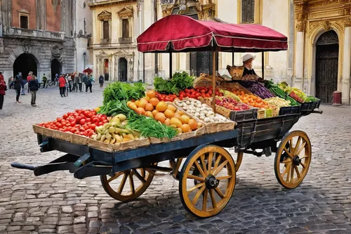 fruit car,cart of apples,fruit stand,flower cart,straw cart,wooden cart,cart with products,shopping cart vegetables,donkey cart,wooden carriage,wooden wagon,fruit stands,fruit market,straw carts,greengrocer,market vegetables,cart horse,horse-drawn carriage,handcart,cart noodle,Art,Classical Oil Painting,Classical Oil Painting 01