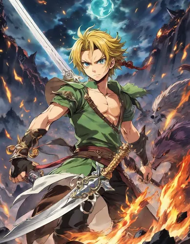 link,king sword,dragon slayer,leo,aaa,cg artwork,stone background,easter banner,alm,patrol,dragon of earth,birthday banner background,monsoon banner,hero,wind warrior,swordsman,tangelo,dragon slayers,defense,raphael,Digital Art,Anime