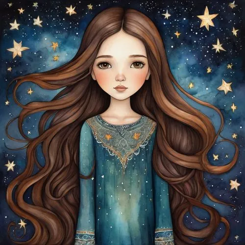 zodiac sign libra,zodiac sign gemini,virgo,mystical portrait of a girl,fairy galaxy,fantasy portrait,zodiac sign leo,starry,aquarius,gemini,constellation,stars and moon,star mother,starry sky,falling star,aurora,falling stars,queen of the night,boho art,libra,Conceptual Art,Daily,Daily 34