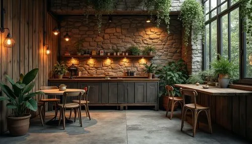 tile kitchen,rustic aesthetic,bellocq,kitchen interior,teahouse,nook,wine bar,rustic,limewood,breakfast room,coffee shop,kitchen,alcove,coffeeshop,the kitchen,wildthyme,chefs kitchen,kitchen design,teashop,officine,Photography,General,Realistic