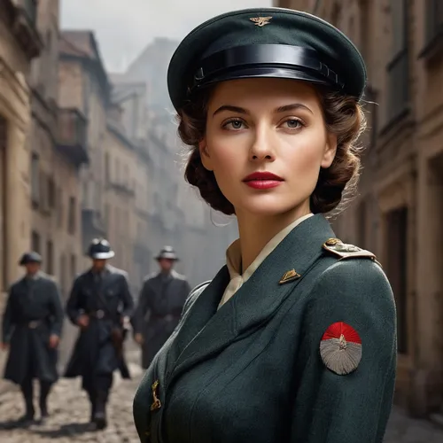 Create a dramatic historical fiction story with Carmen Kass as a spy during World War II.,warsaw uprising,allied,world war ii,ww2,1940 women,wwii,second world war,world war,1940s,german red cross,ingr