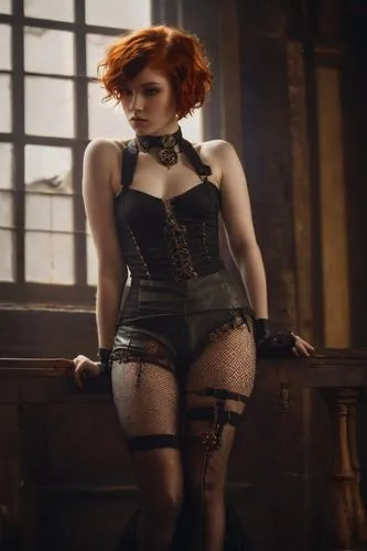 corset,redhead doll,belt with stockings,victorian style,burlesque,victorian lady,lara,femme fatale,neo-burlesque,gothic fashion,victorian,velvet elke,croft,black widow,clary,elizabeth i,steampunk,bodice,retro woman,suspenders