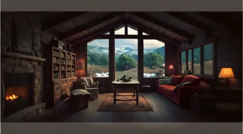 inglenook,the cabin in the mountains,fireplace,fireplaces,chalet,fire place,livingroom,sitting room,cabin,attic,great room,reading room,house in mountains,wooden windows,house in the mountains,log hom