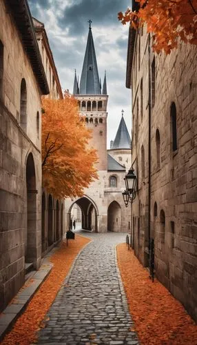 medieval street,carcassone,dinan,hohenzollern castle,dracula castle,the cobbled streets,hohenzollern bridge,tallinn,transylvania,hamelin,luxembourg,medieval,carcassonne,erfurt,medieval town,hohenzollerns,pologne,autun,eastern europe,aachen,Art,Artistic Painting,Artistic Painting 46