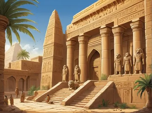 karnak,ancient egypt,egyptian temple,ancient egyptian,karnak temple,egyptienne,kemet,egypt,mesopotamia,qasr,pharaonic,luxor,medinet,egytian,mesopotamian,ancient city,egyptian,abydos,mesopotamians,pharaohs,Illustration,American Style,American Style 13