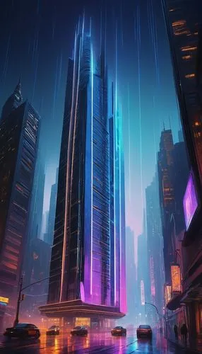 cybercity,futuristic landscape,cyberpunk,metropolis,cybertown,guangzhou,cityscape,cyberport,futuristic,skyscrapers,skyscraper,coruscant,the skyscraper,futuristic architecture,dystopian,fantasy city,cyberworld,hypermodern,bladerunner,polara,Illustration,Retro,Retro 26