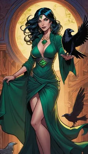 eldena,morrigan,zatara,sorceress,sorceresses,esmeralda,Illustration,American Style,American Style 13