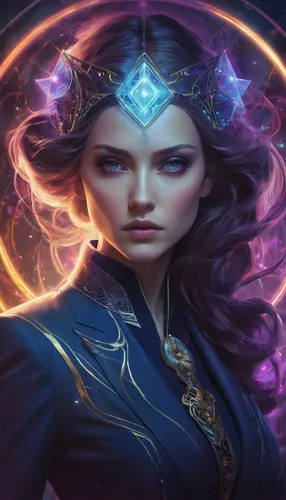 zodiac sign libra,sorceress,fantasy portrait,blue enchantress,medusa,libra,mystical portrait of a girl,fantasy art,jaya,elza,la violetta,cg artwork,priestess,astral traveler,aura,magic grimoire,the enchantress,violet head elf,vanessa (butterfly),horoscope libra,Illustration,Realistic Fantasy,Realistic Fantasy 15