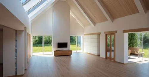 velux,passivhaus,folding roof,home interior,wooden beams,modern room,Photography,General,Realistic