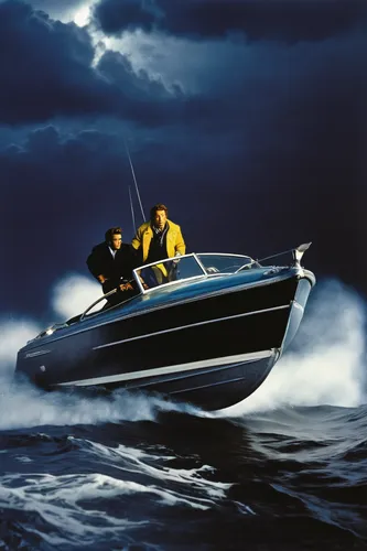 Write a thrilling boat chase scene on a stormy night.,rigid-hulled inflatable boat,boats and boating--equipment and supplies,coast guard inflatable boat,powerboating,power boat,speedboat,drag boat rac