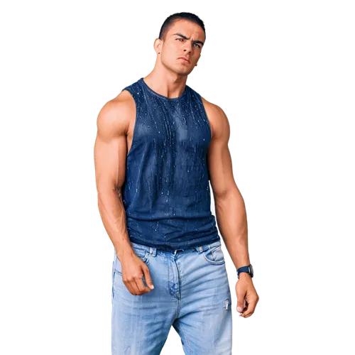 jeans background,denim background,muscleman,muscle icon,kazarian,jaric,topher,gynecomastia,undershirt,pec,singlet,photo shoot with edit,body building,bluejeans,musclebound,fitton,image editing,hunky,muscled,cotton top,Conceptual Art,Fantasy,Fantasy 04