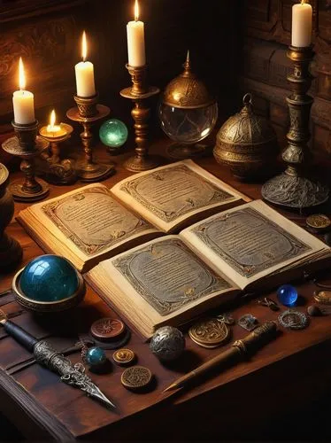 divination,magic grimoire,prayer book,magic book,potions,music chest,treasures,eight treasures,runes,trinkets,writing accessories,parchment,attic treasures,treasure chest,alchemy,book antique,hymn book,antiquariat,spell,apothecary,Illustration,Retro,Retro 24