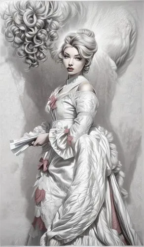 white rose snow queen,victorian lady,baroque angel,white lady,rococo,porcelain rose,rose white and red,dead bride,the snow queen,bridal clothing,white winter dress,suit of the snow maiden,queen of hearts,bridal,old elisabeth,bride,pierrot,fantasy portrait,baroque,bridal dress