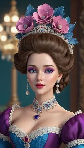 princess sofia,princess anna,noblewoman,emperatriz,princess' earring,principessa,Unique,3D,3D Character