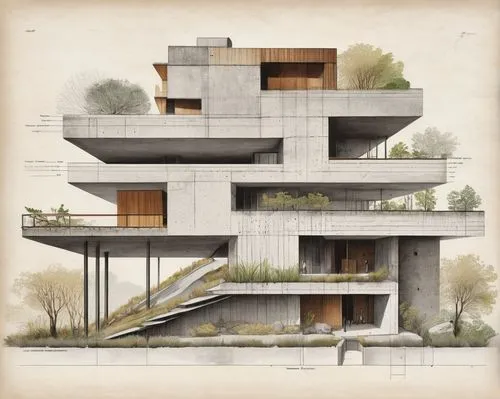 habitat 67,cantilevers,corbu,cantilevered,lasdun,seidler,modern architecture,hejduk,house drawing,breuer,mid century house,cubic house,kundig,cantilever,docomomo,fallingwater,modern house,neutra,arquitectonica,architect plan,Unique,Design,Infographics