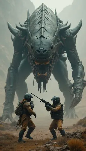 behemoths,giantkillers,beheira,kaijuka,kharga,glaurung,kaido,warrior and orc,kommandos,baragon,gurgan,korg,shannara,giantkiller,size comparison,megalon,showdown,zygon,tremors,krakus,Photography,General,Fantasy