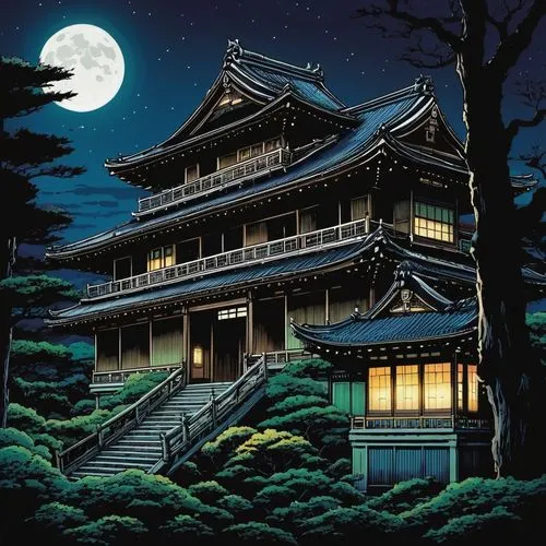 ukiyoe,hiroshige,kyoto,imagawa,utagawa,cool woodblock images,muramasa,ryokan,edo,takahata,nakashima,japanese art,jigoku,ryokans,komiyama,japanese-style room,kamada,asian architecture,chuseok,yokai,Illustration,Japanese style,Japanese Style 11