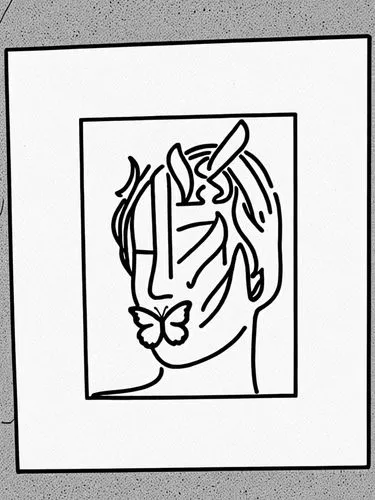 a line drawing of a woman's face and the background,storyboarded,storyboarding,frame drawing,comic frame,vectoring,storyboard,Design Sketch,Design Sketch,Rough Outline