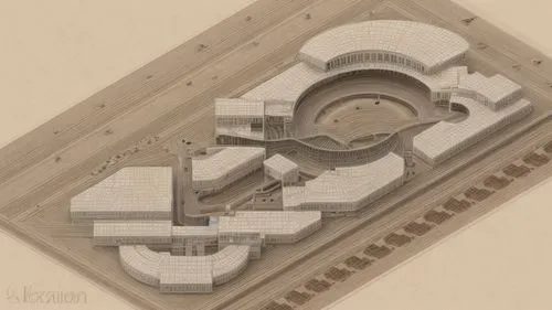 scale model,school design,concrete plant,construction set,king abdullah i mosque,architect plan,year of construction 1954 – 1962,hydropower plant,year of construction 1937 to 1952,overhead view,millenium falcon,palais de chaillot,brutalist architecture,sewage treatment plant,kirrarchitecture,kubny plan,islamic architectural,concrete construction,isometric,rc model