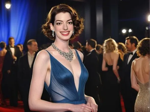 female hollywood actress,blue dress,british actress,royal blue,hollywood actress,queen anne,elegant,evening dress,gala,premiere,gentiana,red carpet,sapphire,ball gown,cocktail dress,navy blue,shoulder length,a charming woman,movie premiere,elegance,Illustration,Black and White,Black and White 13
