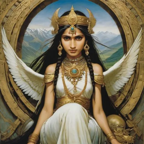 promethea,inanna,asherah,gandhari,nakshatras,archangel,Illustration,Realistic Fantasy,Realistic Fantasy 14