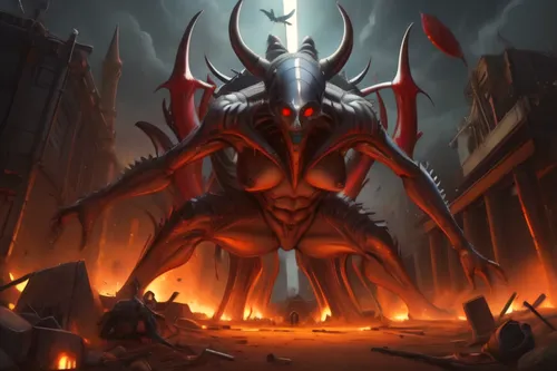 oryx,spawn,splitting maul,massively multiplayer online role-playing game,diablo,end-of-admoria,devil,devilwood,horned,devil wall,maul,death god,destroy,darth talon,daemon,hall of the fallen,wall,skordalia,horn of amaltheia,paysandisia archon