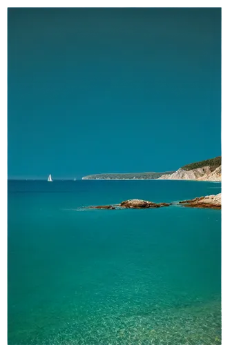 Sea backgrounds, serene ocean view, calm waves, clear blue water, sandy beach, rocky shores, sailboats in distance, seagulls flying overhead, warm sunlight, gentle breeze, shallow depth of field, soft