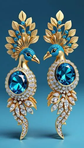 jewelries,gold ornaments,ornamental bird,jagirs,paraiba,an ornamental bird,mouawad,peacock,jewellry,blue peacock,jeweller,jewellers,arpels,earrings,enamelled,gold jewelry,blue birds and blossom,koel,kundan,karat,Unique,3D,3D Character