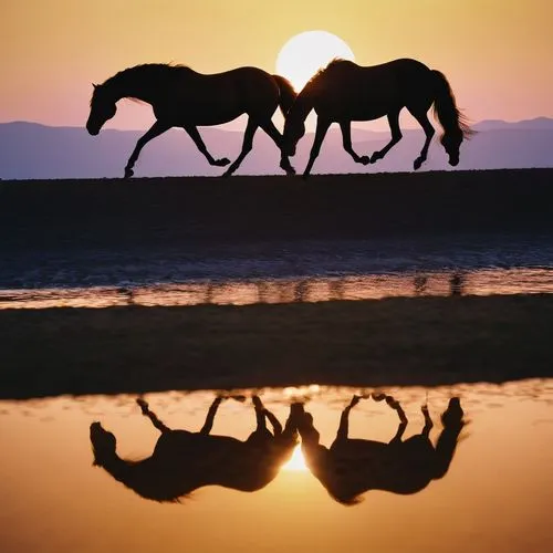 animal silhouettes,arabian horses,wild horses,shadow camel,the gobi desert,nature of mongolia,Photography,Documentary Photography,Documentary Photography 37