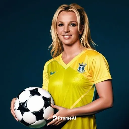 Futebol T-shirt all tellow color,a woman holding a soccer ball in her hands,britney,klesko,shevchenko,risberg,damallsvenskan,soccer player