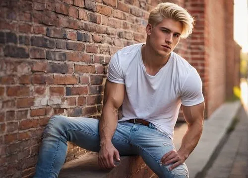 male model,austin stirling,cool blonde,austin morris,man on a bench,brick wall background,long blonde hair,red brick wall,jeans background,boy model,ripped jeans,ryan navion,lukas 2,brick background,young model,alex andersee,christian berry,hairy blonde,park bench,bench,Conceptual Art,Fantasy,Fantasy 03