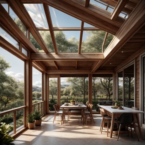 with food on the table,timber house,daylighting,wooden beams,folding roof,frame house,breakfast room,glass roof,wooden windows,eco-construction,conservatory,wooden roof,archidaily,dunes house,danish h