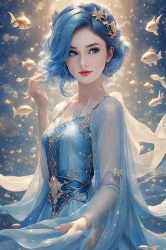 fantasy portrait,elsa,blue enchantress,mermaid background,fantasy picture,the snow queen,the sea maid,fairy queen,fantasia,fairy tale character,ice queen,aquarius,fantasy art,mystical portrait of a girl,blue moon rose,blue rose,jasmine blue,fairy peacock,water nymph,white rose snow queen