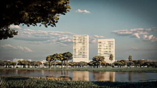 larnaca,famagusta,the boulevard arjaan,mamaia,3d rendering,camargue,qasr azraq,heliopolis,skyscapers,palma trees,apartment blocks,urban towers,rimini,apartment-blocks,khobar,costanera center,tashkent,las torres,apartment buildings,bendemeer estates