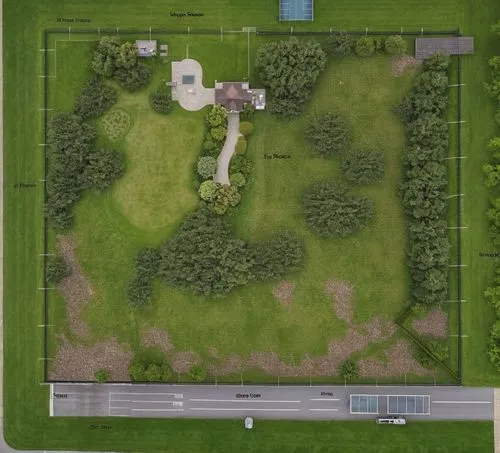 dji spark,bird's-eye view,golf lawn,landscape plan,drone image,soccer field,Photography,General,Realistic