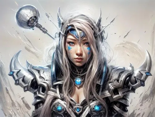 ice queen,female warrior,blue enchantress,dark elf,fantasy warrior,fantasy art,paladin,massively multiplayer online role-playing game,fantasy portrait,silver,heroic fantasy,archangel,sorceress,zodiac sign libra,priestess,elven,warrior woman,silversmith,sterntaler,mezzelune