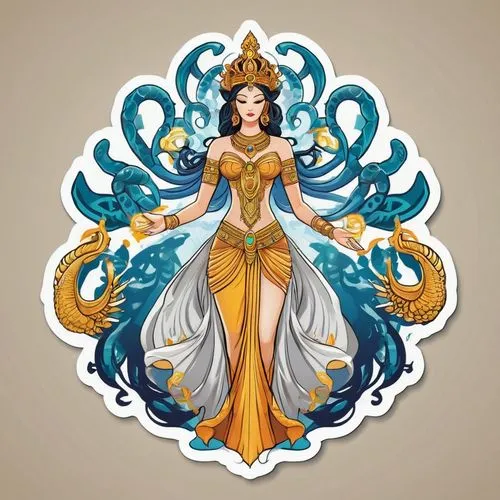 guanyin,inara,baoshun,oriental princess,oshun,jasmine,lotus with hands,zilin,apsara,kuanyin,simorgh,avalokiteshvara,sirena,etheria,dakini,lotus png,avalokitesvara,qidra,jasmine blossom,celestina,Unique,Design,Sticker