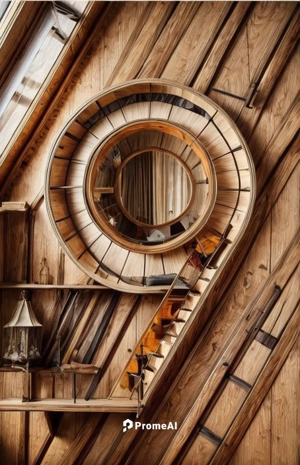 winding staircase,spiral staircase,circular staircase,spiral stairs,wooden stairs,attic,wooden construction,wooden stair railing,staircase,wooden beams,tree house hotel,spiralling,patterned wood decor