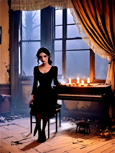 musidora,black candle,dolcenera,isoline,candlelit,candlelights,ceremonials,diamanda,gaslight,candlelight,gothic woman,seance,countess,candelight,anchoress,capossela,burning candles,pernicious,mourning swan,la violetta,Illustration,American Style,American Style 09