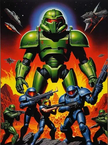 cyberforce,hardhead,turrican,metallo,crago,doom,Conceptual Art,Sci-Fi,Sci-Fi 18