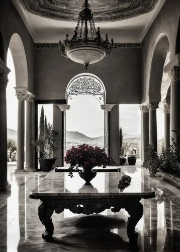 cochere,amanresorts,dining room table,dining room,breakfast room,luxury home interior,dining table,interior decor,lobby,antique table,persian architecture,palatial,foyer,baccarat,entrance hall,luxury property,opulence,marrakesh,riad,opulent,Photography,Black and white photography,Black and White Photography 08