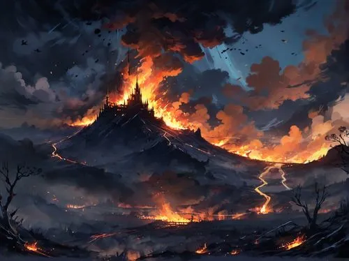 volcanic,volcanic eruption,fire mountain,eruption,lava,mordor,burning earth,fire background,the eruption,erupting,the volcano,fire in the mountains,volcanic landscape,volcanism,krafla volcano,volcanos,scorched earth,erupt,tartarus,krakatoa,Conceptual Art,Fantasy,Fantasy 02