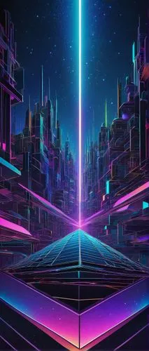 futuristic landscape,cyberspace,80's design,metropolis,3d background,4k wallpaper,digital background,cg artwork,background screen,art background,cyber,dimension,digiart,scifi,vapor,neon arrows,cityscape,screen background,diamond background,futuristic,Illustration,Black and White,Black and White 22