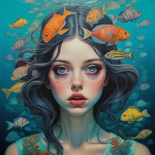 submerged,underwater world,underwater,jasinski,underwater background,fish in water,Conceptual Art,Daily,Daily 15