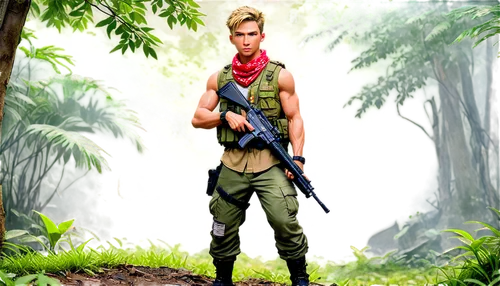 turok,vaas,guile,commando,cuba background,tropico,kokoda,naxalbari,soldado,contra,greenscreen,landtroop,veerappan,jak,siberut,diplo,cartoon video game background,vietnam,bosak,bandana background,Illustration,Japanese style,Japanese Style 02