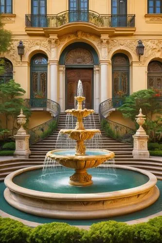 philbrook,alcazar of seville,garden of the fountain,decorative fountains,sursock,spa water fountain,montecarlo,villa d'este,mozart fountain,maximilian fountain,floor fountain,palace garden,palladianism,city fountain,milanesi,villa cortine palace,courtyard,fountain lawn,fountain,montecasino,Illustration,Retro,Retro 02