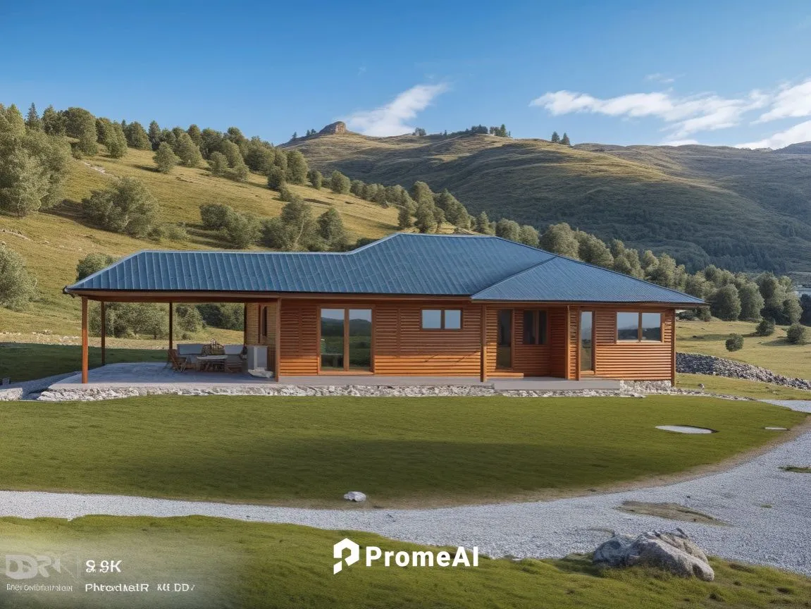 a picture of a beautiful house on a hill,golf hotel,monte rosa hut,nendaz,house in the mountains,house in mountains,collina,Photography,General,Realistic