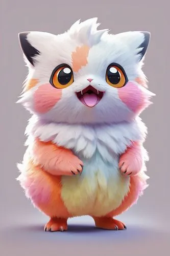 knuffig,kawaii owl,silkie,pomeranian,fluff,small owl,rabbit owl,fluffy diary,fluffy,puffed up,cute fox,pompom,fluffed up,owl,cute cartoon character,mochi,snowball,adorable fox,child fox,tamarin,Conceptual Art,Oil color,Oil Color 03