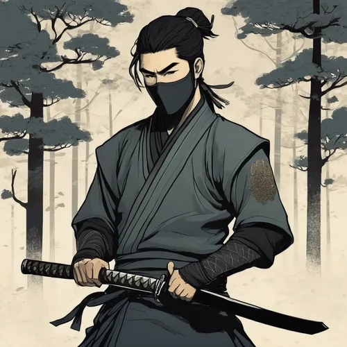 kenjutsu,samurai,sōjutsu,daitō-ryū aiki-jūjutsu,yi sun sin,samurai fighter,swordsman,sanshin,shinobi,cartoon ninja,katana,hijiki,sensei,goki,samurai sword,eskrima,japanese martial arts,wuchang,jeongol,iaijutsu,Illustration,Black and White,Black and White 02